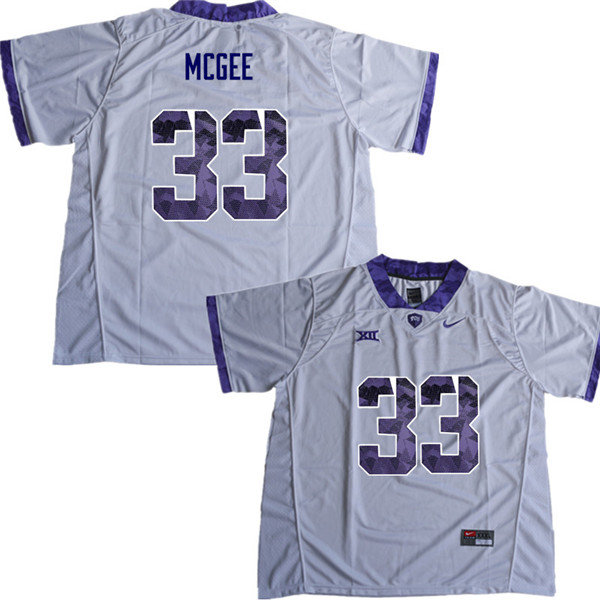 Men #33 Ryan McGee TCU Horned Frogs College Football Jerseys Sale-White